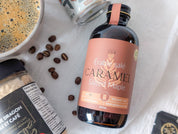 Sirop caramel salé à l’érable 3/4 oz (Montréal) 237 ml, parfait pour aromatiser café chaud, café glacé ou desserts, inclus dans la boîte cadeau Espresso